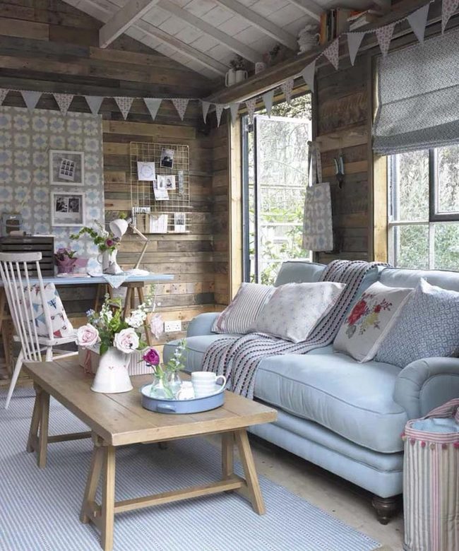 Sunlit Garden Room With Floral Cushions
