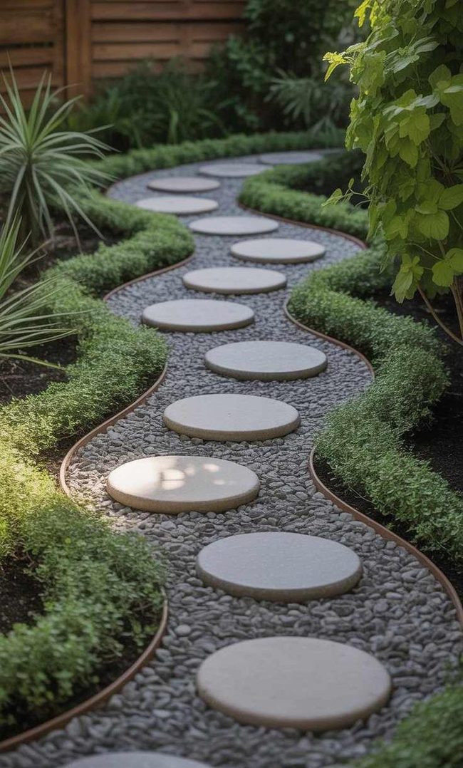 Flowing Stone And Gravel Path