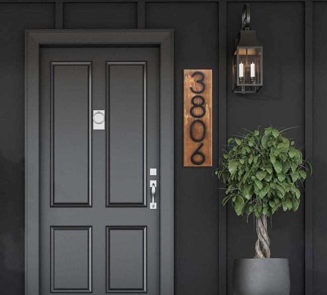 Solid Wood Address Plaque Welcome