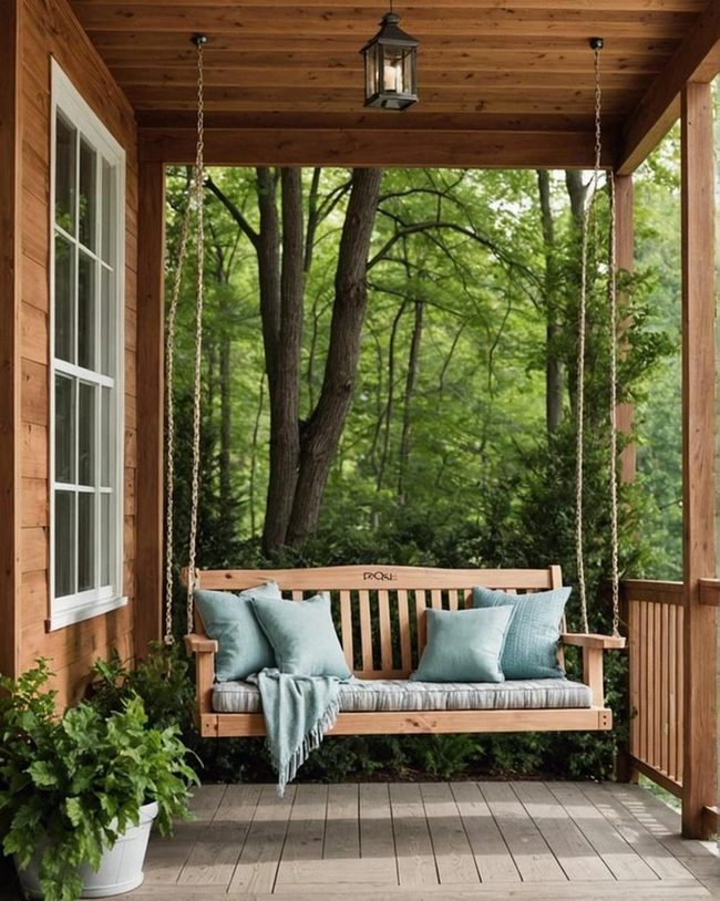 Reddish Brown Cedar Swing