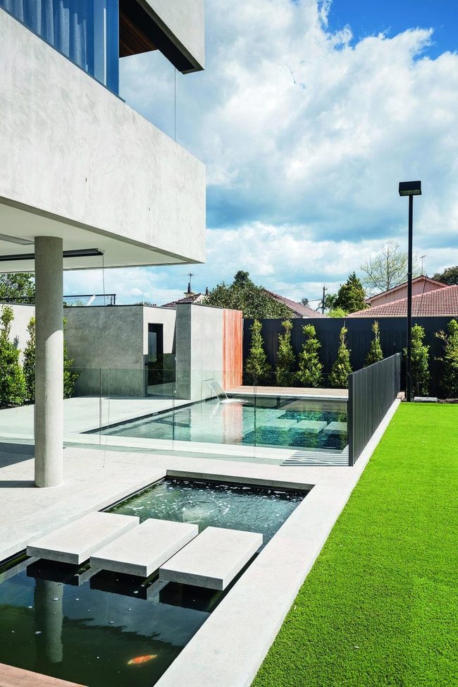 Floating Glass Bridge To Koi Pond