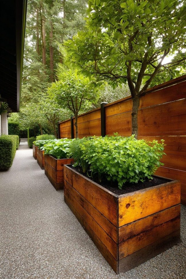 Corten Steel Raised Beds For Privacy