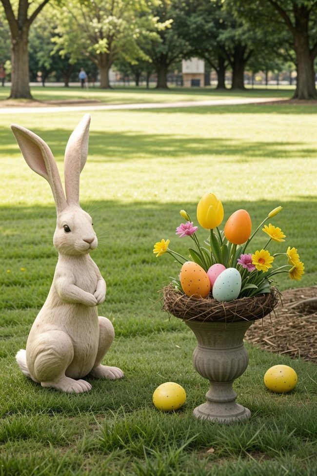 Giant Oak Bunny Yard Display