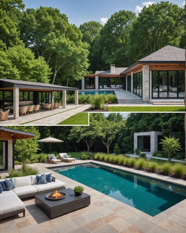 Poolside Shade and Storage Solutions