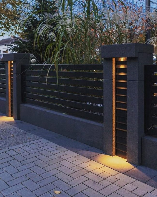 Illuminated Fence, Evening Tranquility