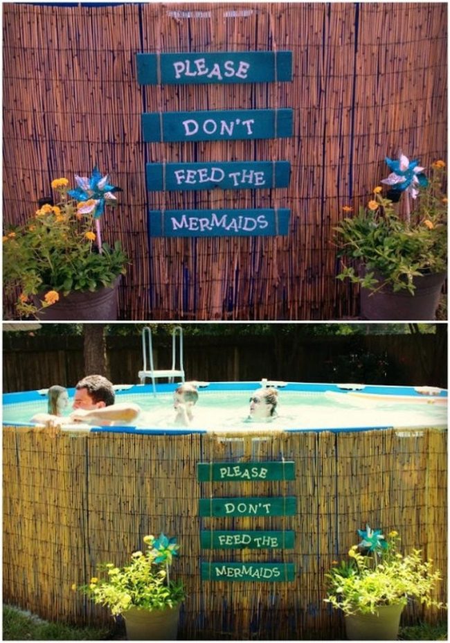 Poolside Wood Signs With Cheerful Messages
