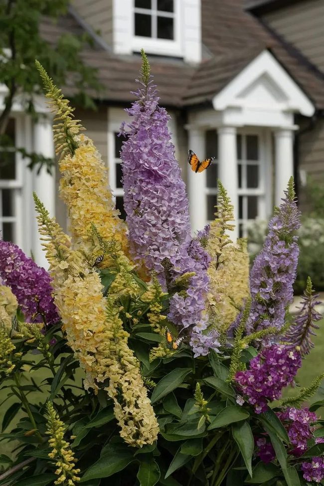 Butterfly Bush Purple Flower Spikes