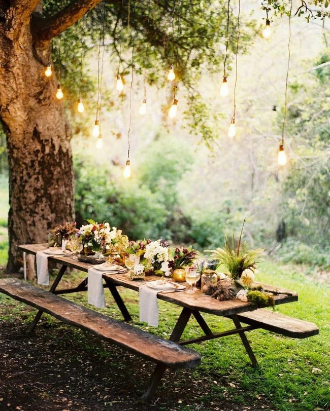 Golden String Lights For Outdoors