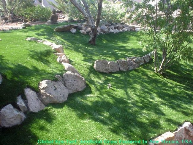 Stone Borders Frame Artificial Green Spaces