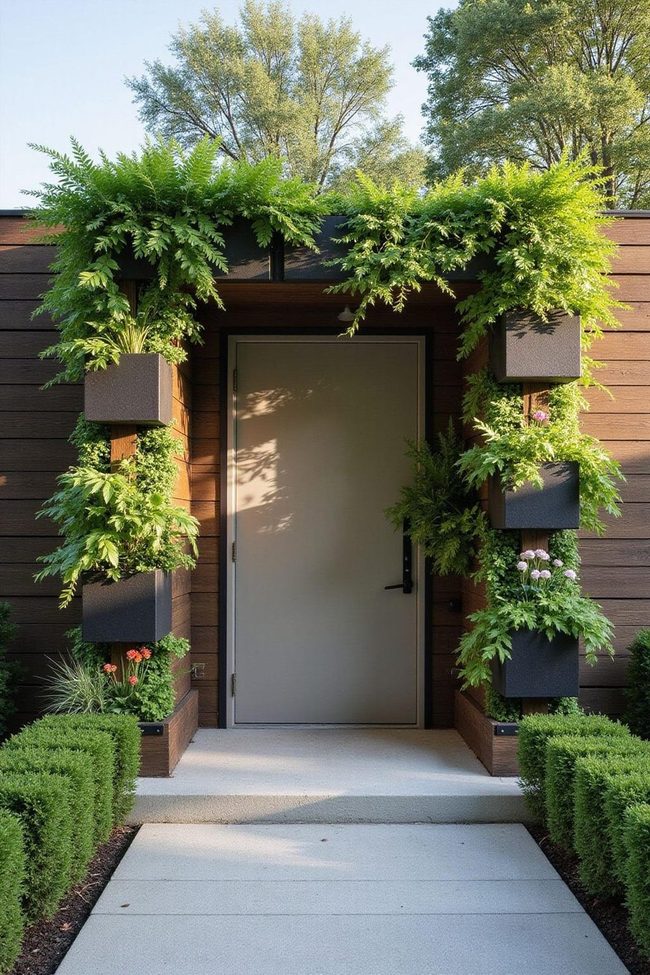 Living Wall of Green Herbs