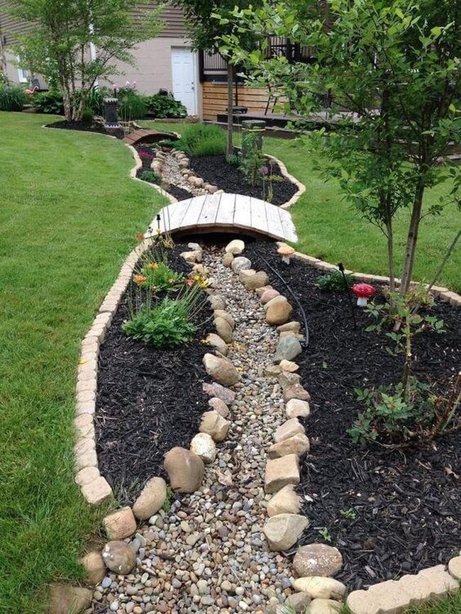 Stone Path Meets Flowing Water