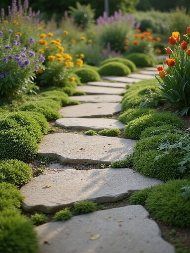 Stone Pathways Through Living Yards