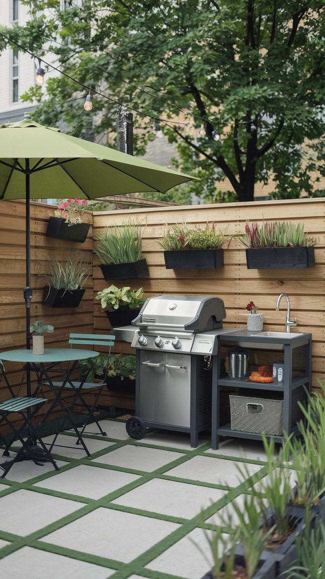 Compact Grill Corner Gatherings