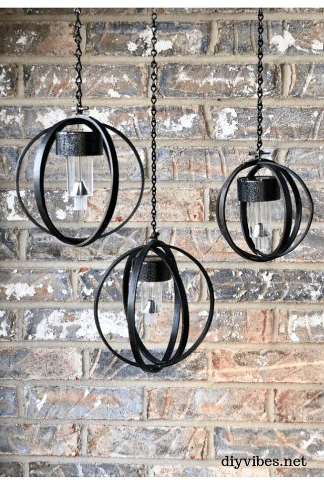 Black Sphere Solar Lights