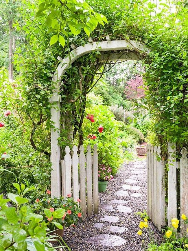 Weathered Wood Meets Cascading Blooms
