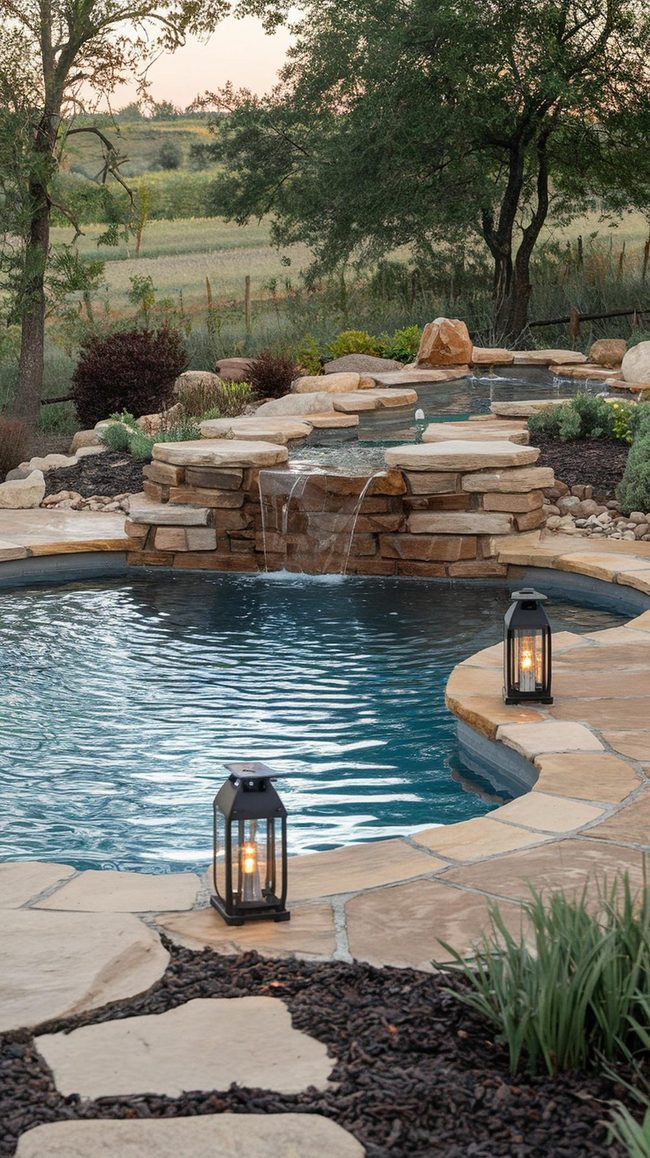 Stone and Untreated Timber Water Retreat