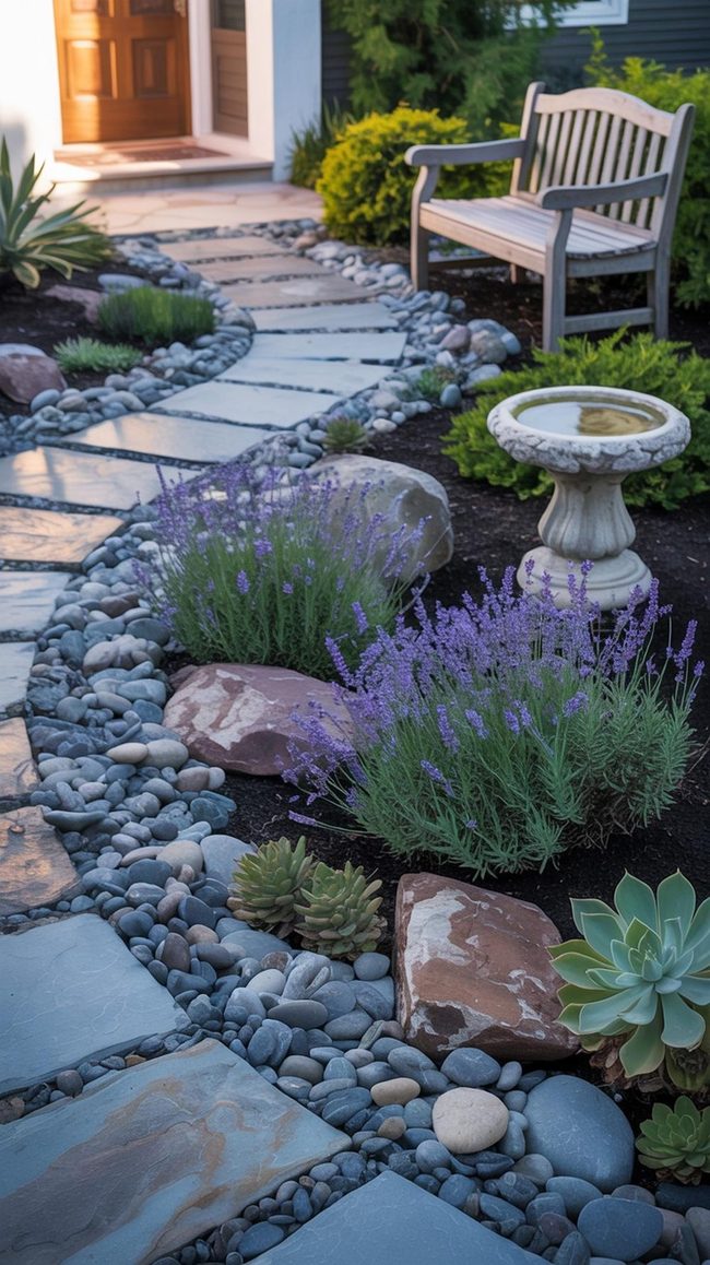 Stones and Succulents Landscape