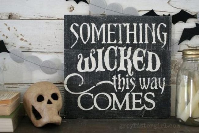 Black Signs And Paper Bats
