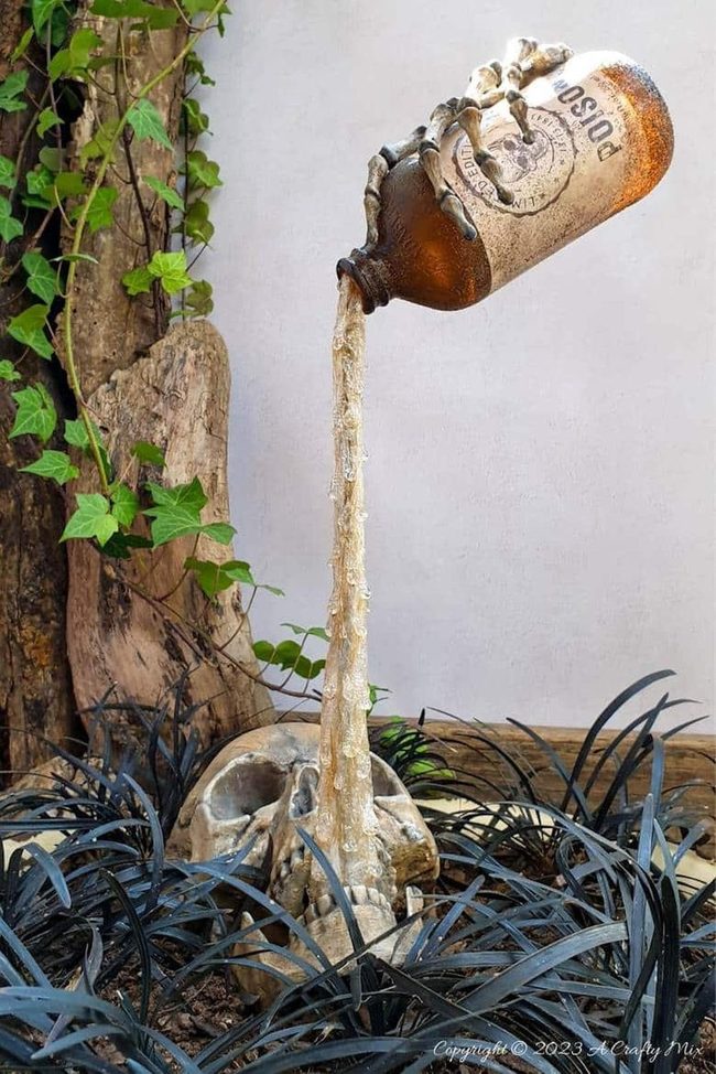 Skull Emerges From Glowing Sand