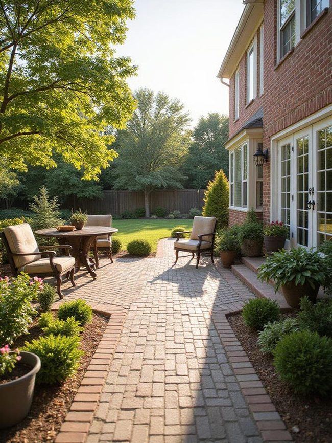 Blue Accents Bridge Modern Patio