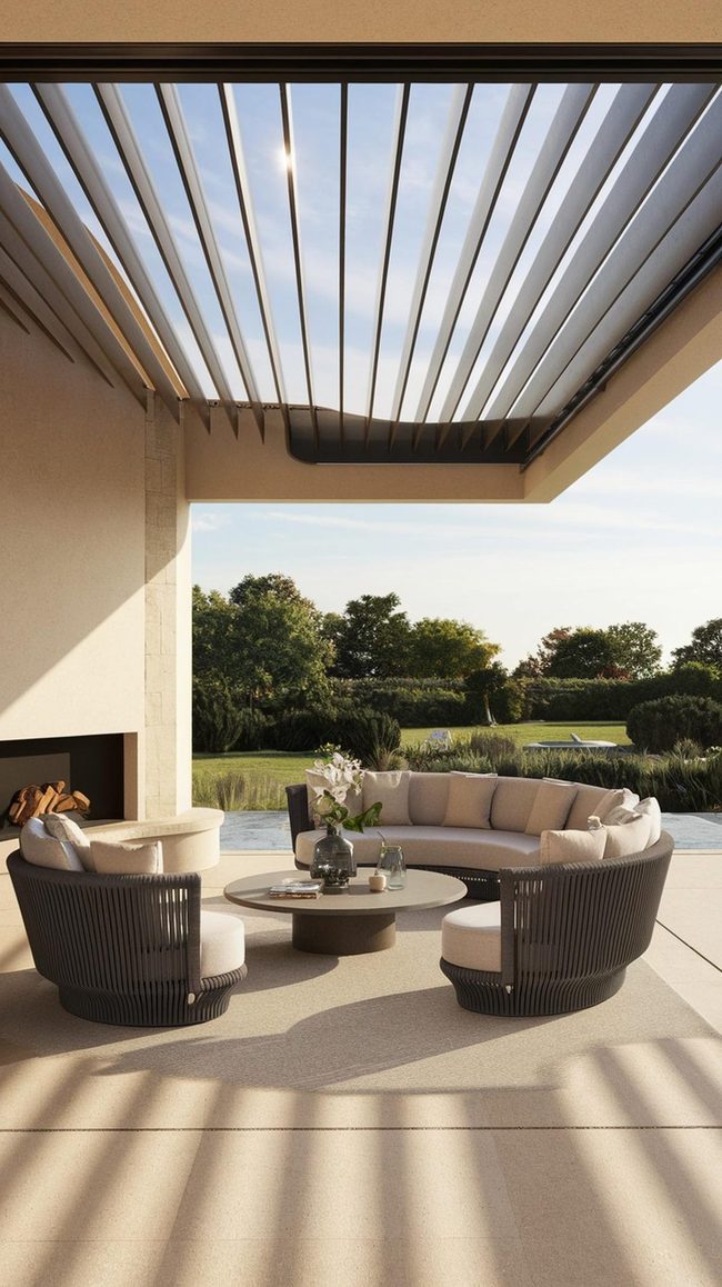 Motorized Slat Roof Sophistication