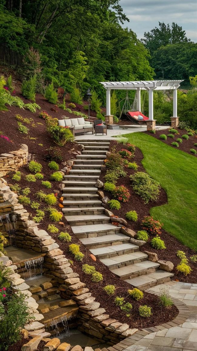 Untreated Stone Steps Through Levels