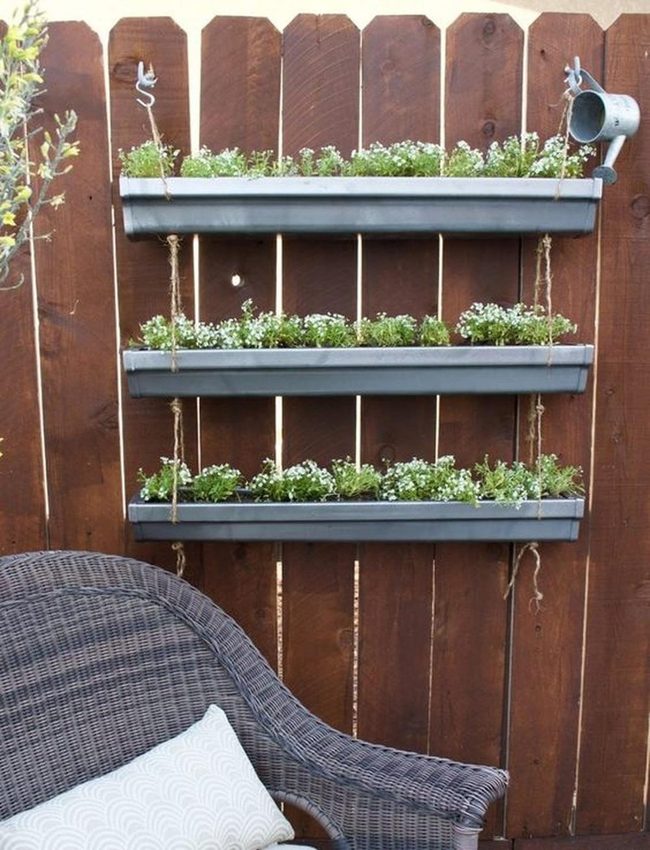 Hanging Green Florals And Wicker