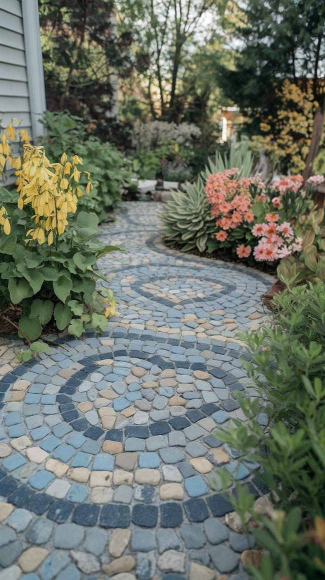 Green Grid Pathways With Living Surface