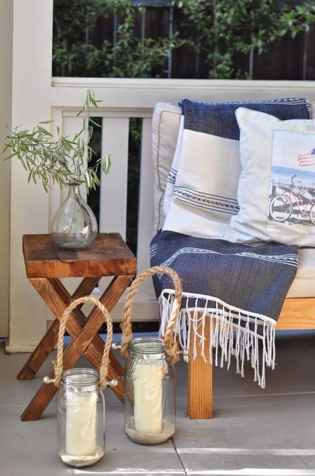Rope-Wrapped Mason Jar Lanterns