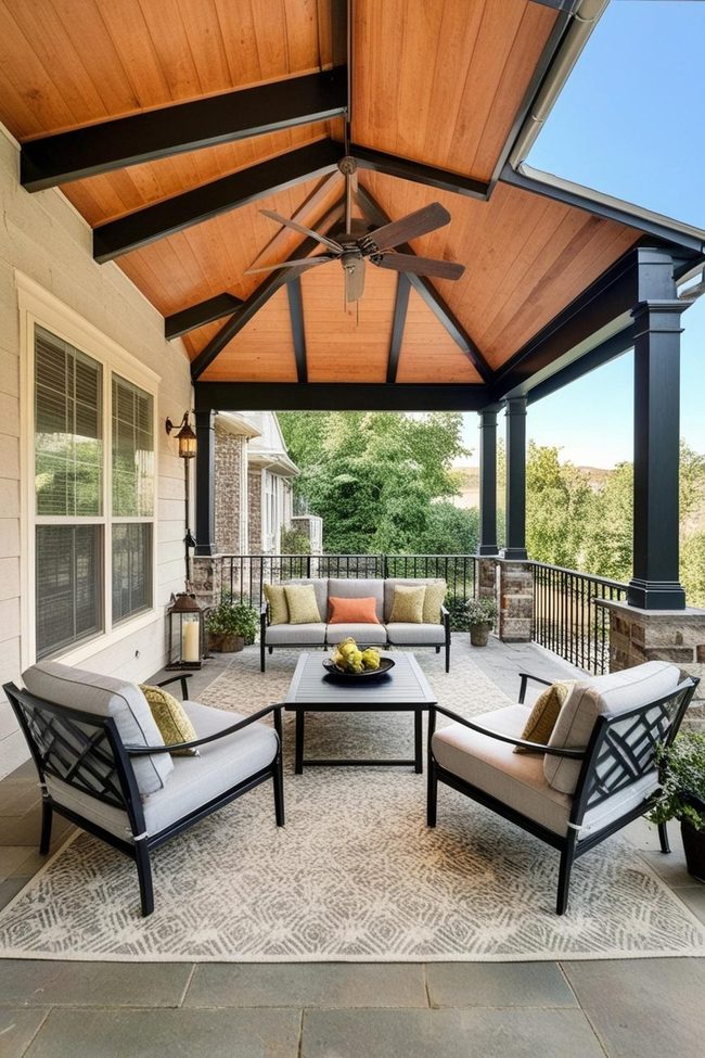 Long Table Bench Seating Patio