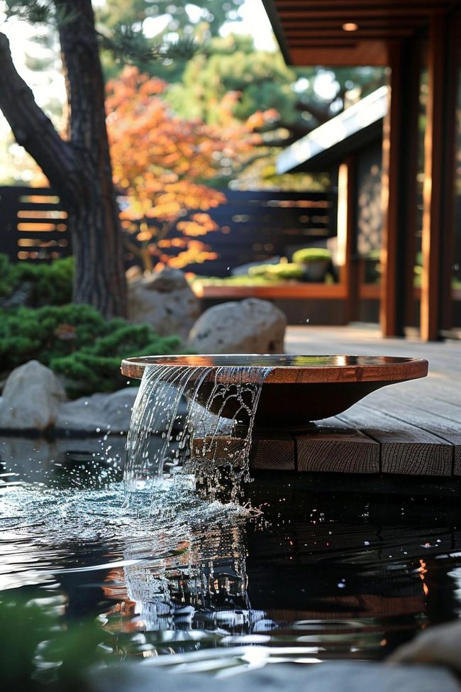 Cascading Water Adds Outdoor Living Tranquility