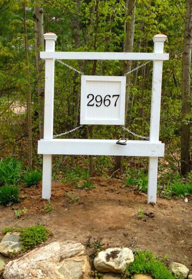 Durable Wood Address Marker