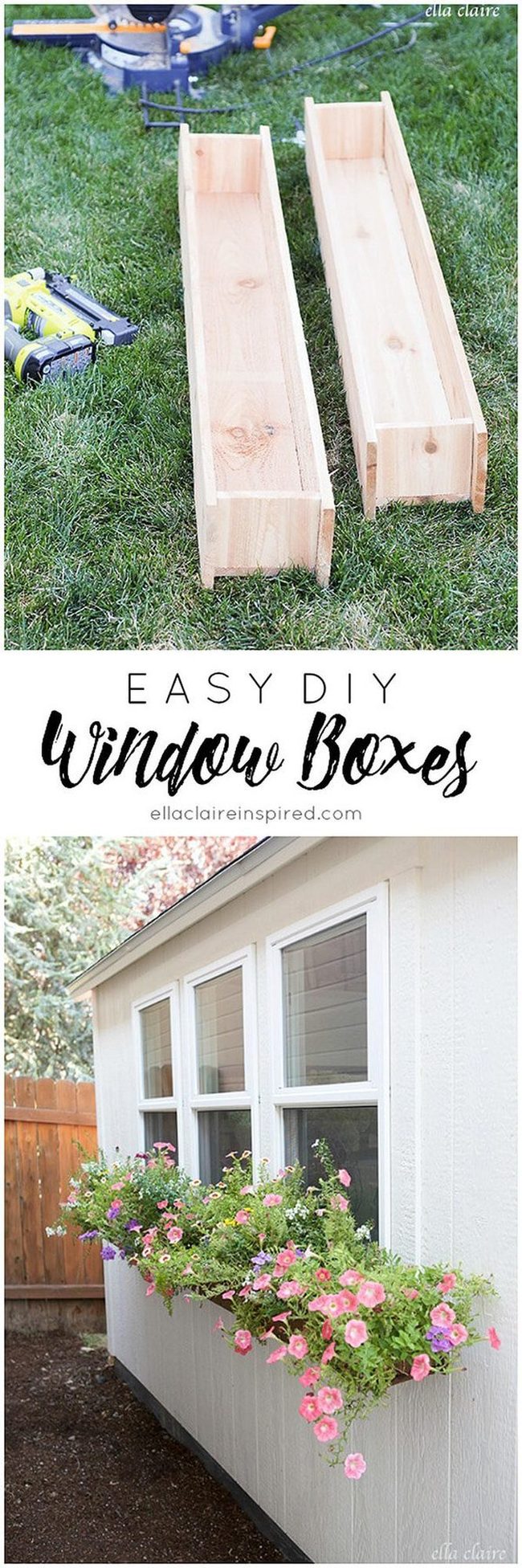Wooden Boxes Overflowing With Garden Color