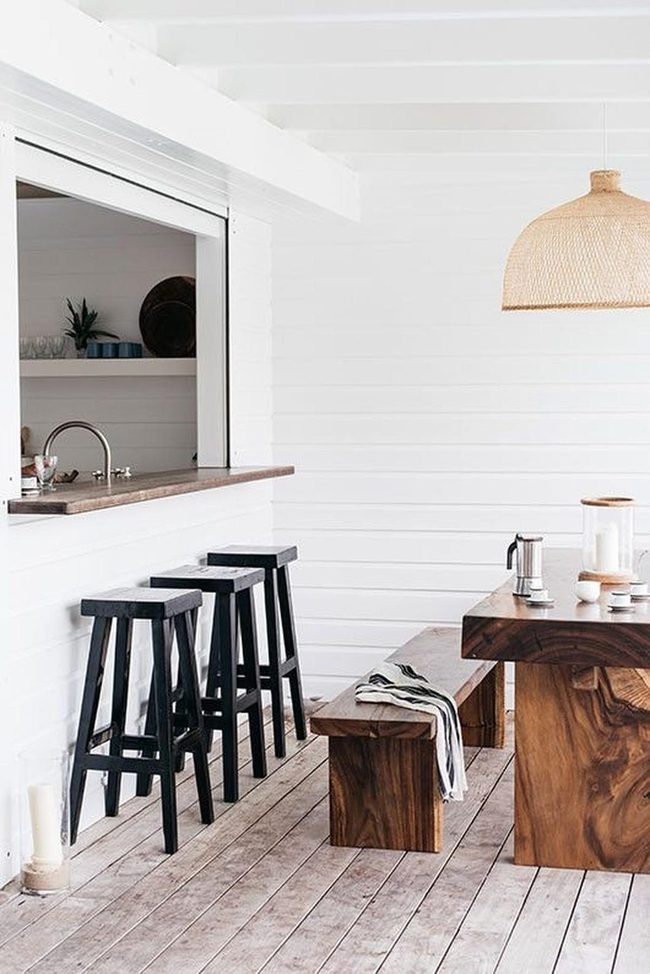 Dark Wood Meets Airy White