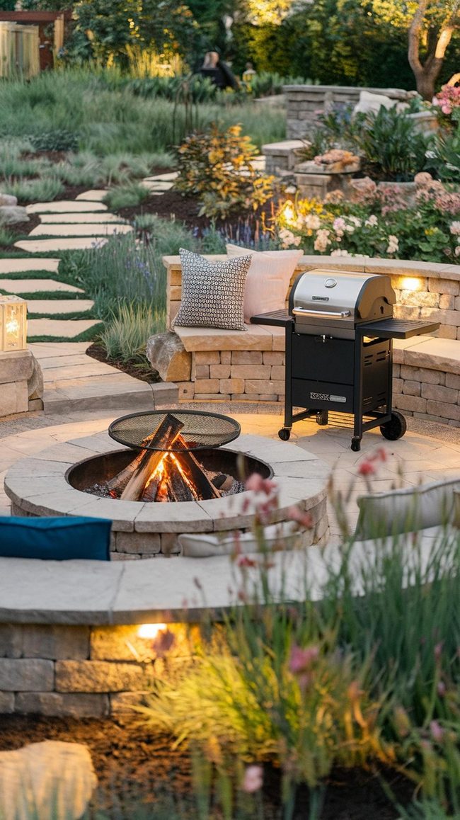 Stone Fire Pit Gathering Space