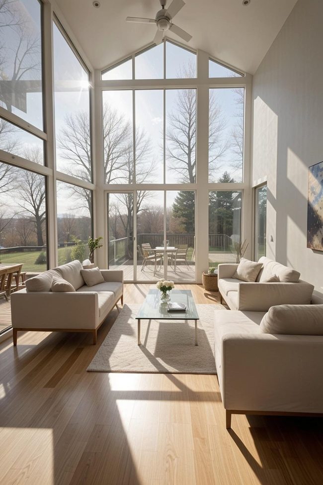 Expansive Glass Walls Flood Light