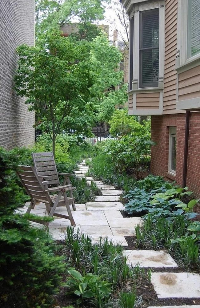 Stone Pathway Through Emerald Garden