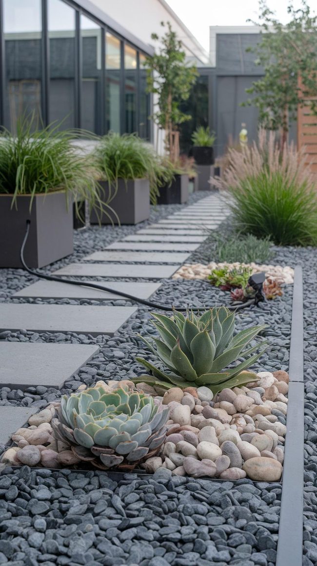 Low-Maintenance Landscape with Succulents
