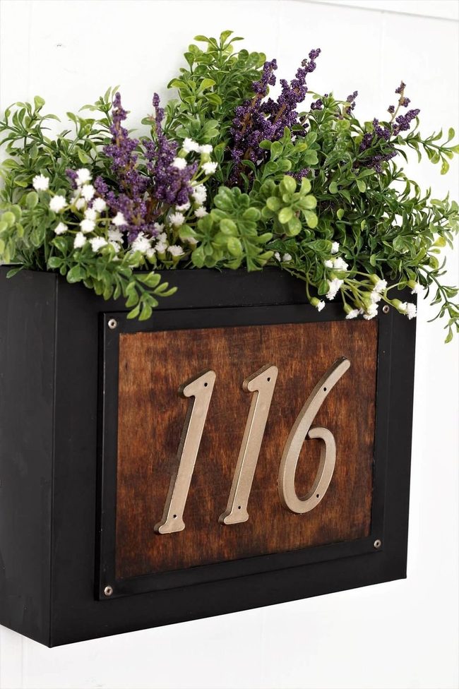 Numbered Planter Box Front Entrance
