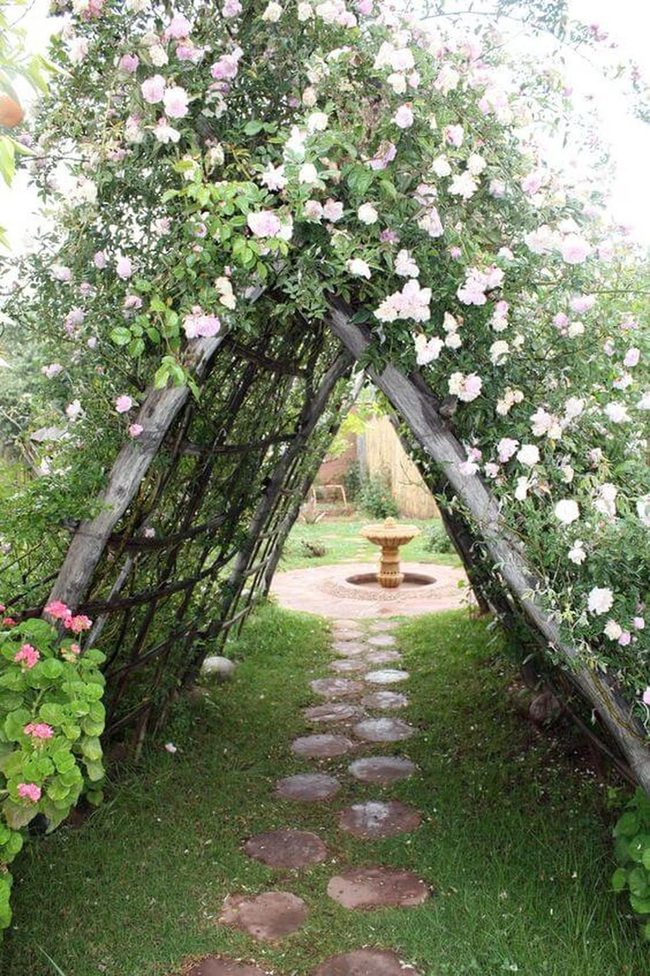 Pastel Blooms Wooden Gateway