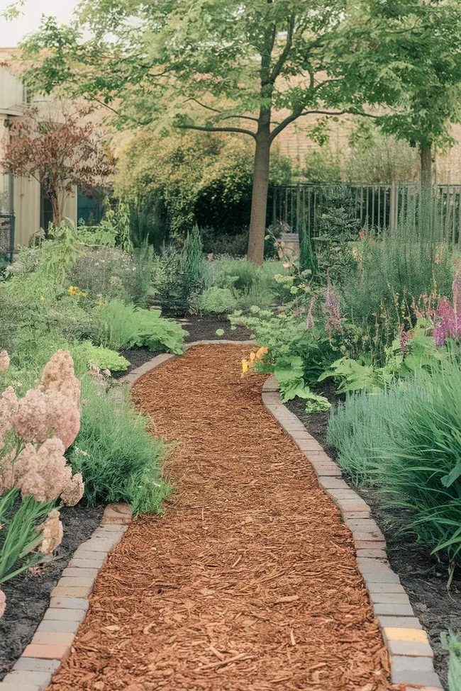 Diffused Brown Garden Path