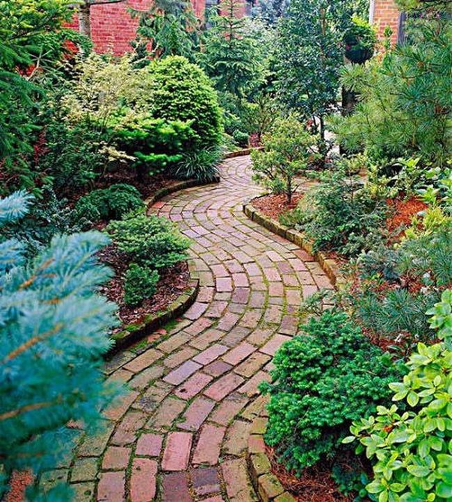 Red Brick Garden Pathway