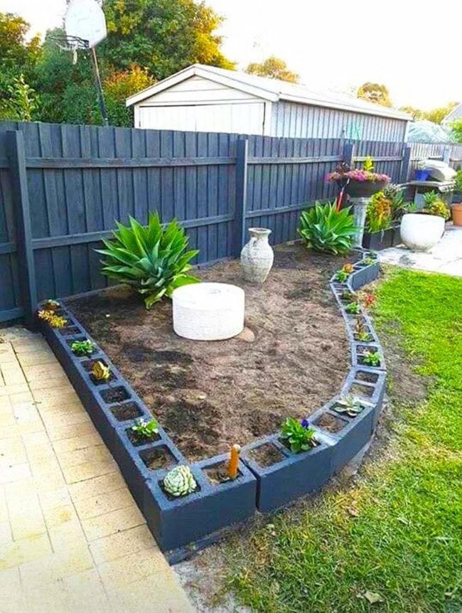 Stacked Concrete Garden Beds