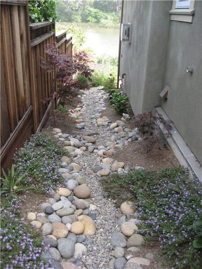 Curved Stone Path Through Garden