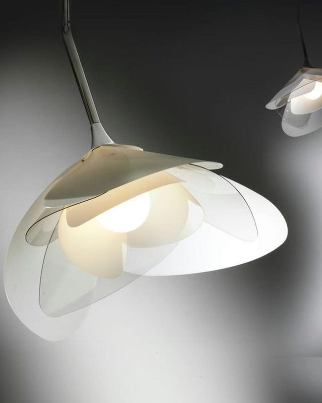 White Petal Glass Pendant Lights