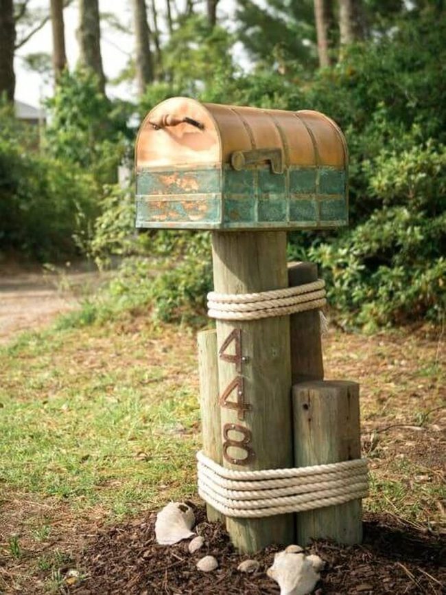Copper Treasure Chest Mailbox