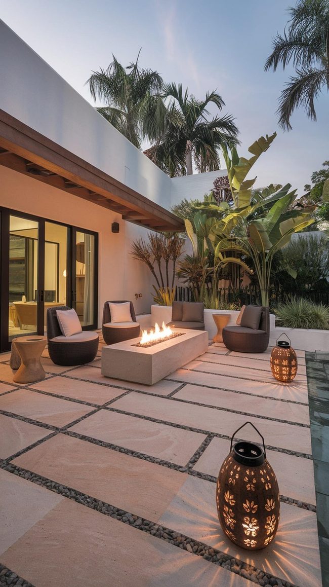 Privacy Screen Open-Air Fabric Drapes