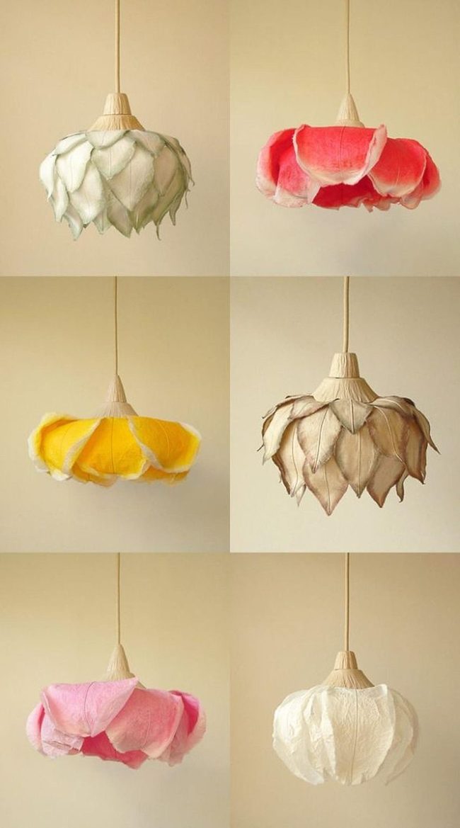 Fabric Petal Hanging Lights