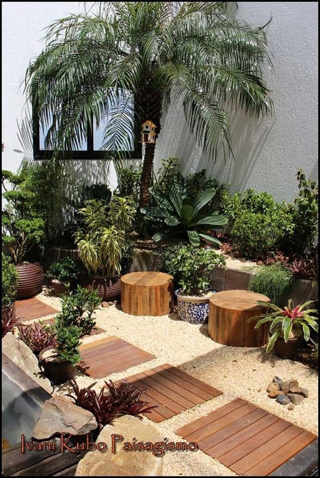 Terracotta Pots, Stone Paths, Blooming Garden