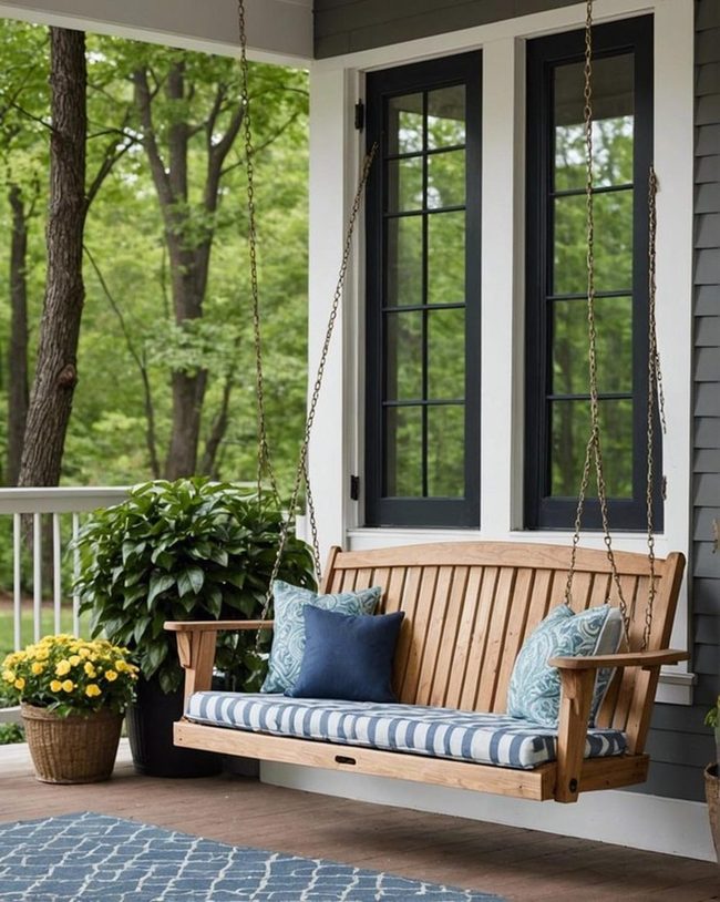 Granite Peak Wooden Swing